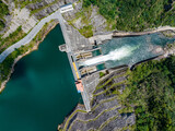 Hydropower dam aerial photography