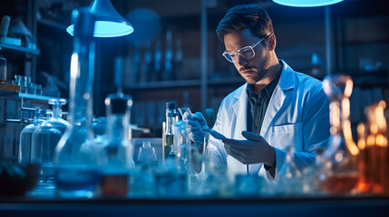 Scientist at Work. Laboratory Scene