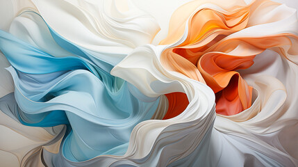 Canvas Print - colorful abstract acrylic background with silk