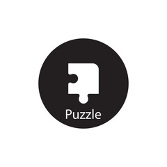 Canvas Print - icon puzzle vector