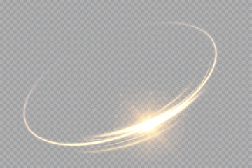 glowing golden spiral. speed ​​abstract lines effect. rotating shiny rings. glowing circular lines. 