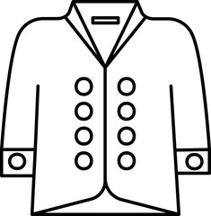 Sticker - Illustration of Coat Icon in Flat Style.