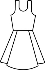 Sticker - Modern Dress Icon Or Symbol In Stroke Style.