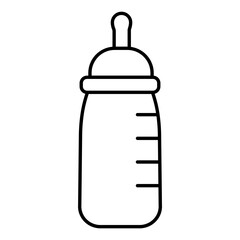 Canvas Print - Feeding bottle icon in line art.