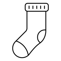 Poster - Isolated Socks icon in black outline.