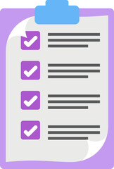 Sticker - Colorful Checklist Icon in Flat Style.