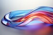© Наталя Ласько - A colorful, glossy glass ribbon with a holographic, curved wave design that appears to be in motion. Design element is suitable for banners, backgrounds, and wallpapers. AI generated