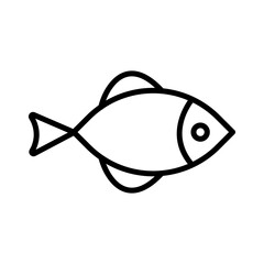 Wall Mural - Flat style Fish icon in line art.