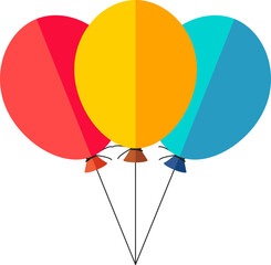 Canvas Print - Bunch of colorful balloon in flat style.