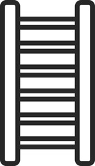 Canvas Print - Black Line Art Illustration of Ladder Icon.