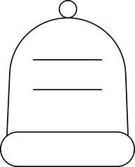 Poster - Line Art Woolen Hat Icon.