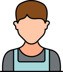 Sticker - Vector Illustration of Young Man.