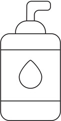 Wall Mural - Isolated Body Lotion or cleanser icon in Line Art.