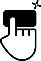 Sticker - Cursor or Finger To Click Button Icon. 