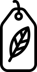 Poster - Eco tag icon in thin line art.