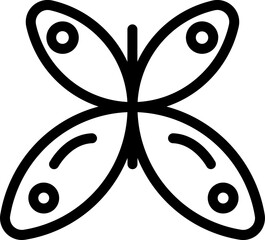 Wall Mural - Line art Butterfly icon in flat style.