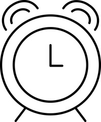 Sticker - Alarm clock icon in thin line art.