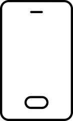 Poster - Flat style Smartphone icon in line art.