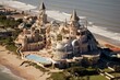 Aerial view of Villa Gesell, Buenos Aires. Generative AI