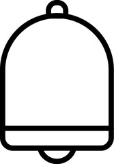 Poster - Flat style Bell icon in line art.