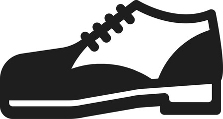 Sticker - B&W Illustration of Shoes Icon.