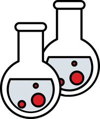 Poster - Vector illustration of Two Liquid beaker icon.