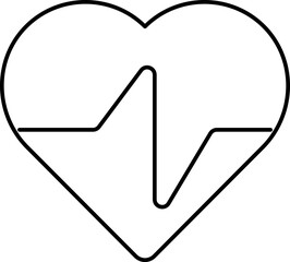 Poster - Healthcare App Or Heartbeat Icon In Line Art.