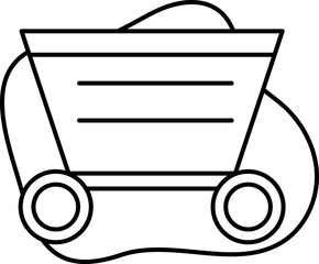 Poster - shopping cart icon on white background.