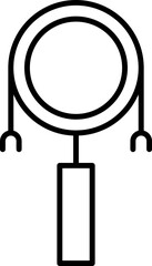 Poster - Line Art Rattle Drum Icon In Flat Style.