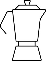 Poster - Isolated Mixer Grinder Icon In Black Outline.