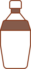 Wall Mural - Cocktail Shaker Icon In Brown And White Color.