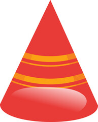 Sticker - Colorful Fire Cracker Anar Element In Red And Yellow Color.