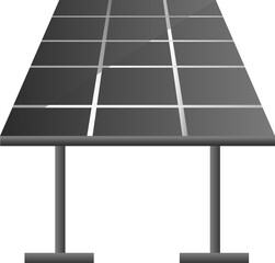 Sticker - 3D Solar Panel Element In Black Color.