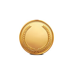 Aufkleber - gold medal on white background