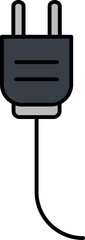 Sticker - Isolated Plug Icon in Grey Color.