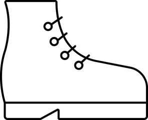 Wall Mural - Isolated Shoes Line Art Icon in Flat Style.