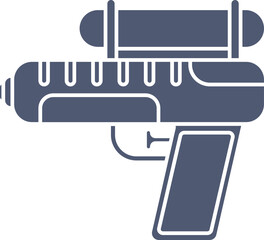 Sticker - Illustration Of Water Gun Icon In Blue And White Color.