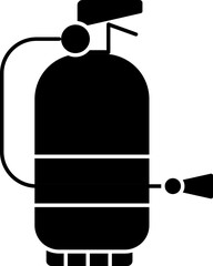 Sticker - Isolated Fire Extinguisher Icon In Glyph Style.