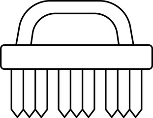 Wall Mural - Illustration Of Clothing Brush Icon In Linear Style.