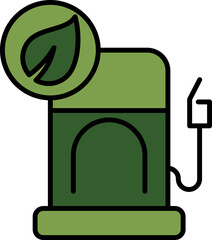 Wall Mural - Illustration Of Eco Fuel Icon In Green Color.