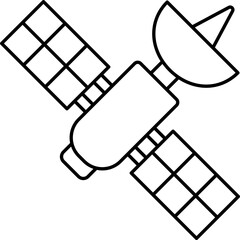 Wall Mural - Illustration Of Satellite Icon In Outline Style.