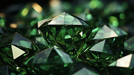 Wall Mural - Elegant green crystal background