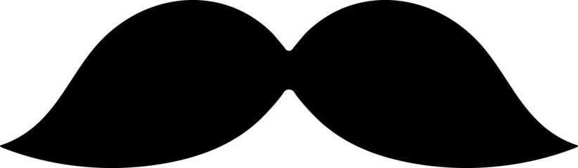 Poster - Isolated Mustache Icon In Black Color.