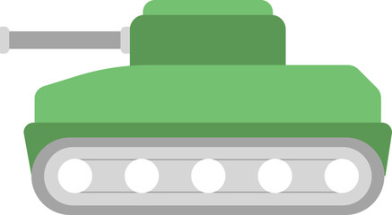 Sticker - Tank Icon In Green And Gray Color.