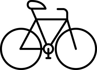 Poster - Linear Style Bicycle Icon Or Symbol.