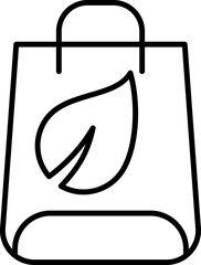 Sticker - Eco Bag Icon Or Symbol In Linear Style.