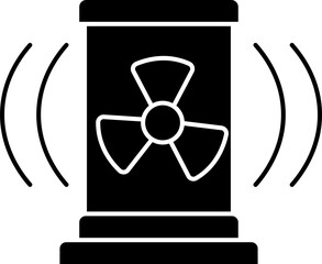 Wall Mural - Radiation Therapy Icon In B&W Color.