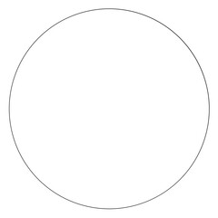 Poster - Circle shape thin line illustration