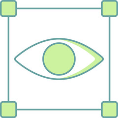 Poster - Vision Or Eye Selection Icon In Green And White Color.