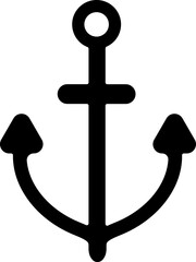 Sticker - Anchor Icon Or Symbol In Glyph Style.